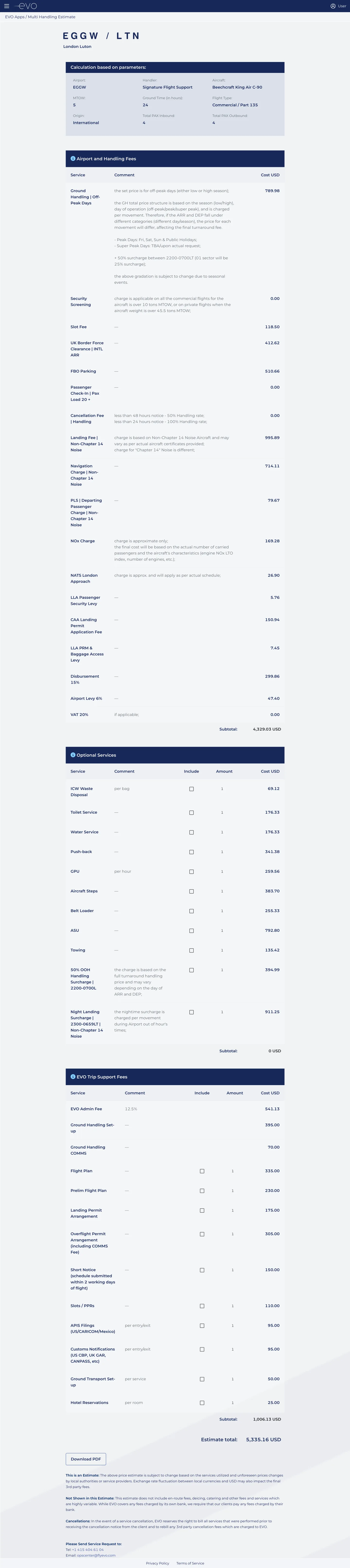 Airport Fee Estimator - Instant Trip Cost Estimates